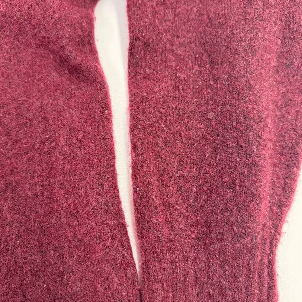 Everlane Cozy Stretch Pullover Burgundy Mock Neck Wool Blend Sweater Size Small - Picture 9 of 13